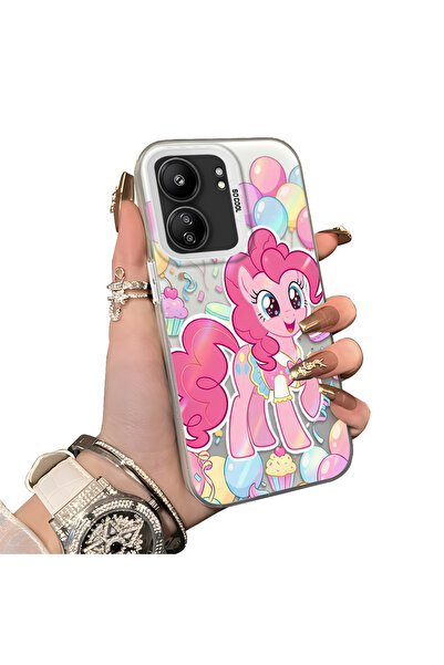 ucuc Poco C65 Compatible Hard Acrylic Back Silicone Edge Lens Protection Case...