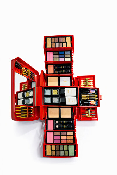 Rose 77 Parça Büyük Boy Profesyonel Makyaj Seti – Çok Bölmeli Kutu