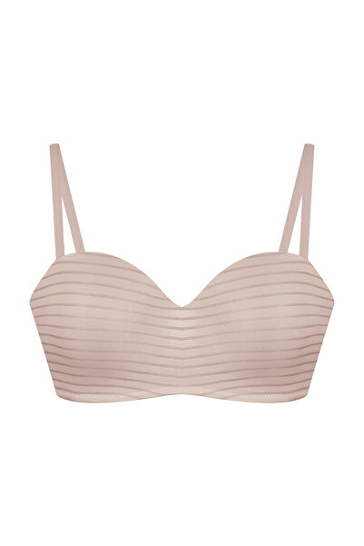 koza iç giyim Ženski nepodstavljeni prozirni prugasti grudnjak bez naramenica