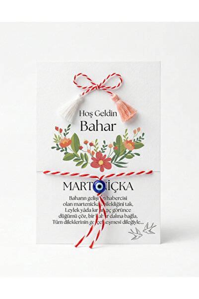 GLANZEND Marteniçka Şans Bahar Bilekliği Marteniçka Hediyesi