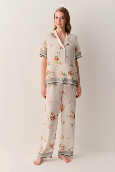 SUWEN Victoria Shirt Collar Pajama Set