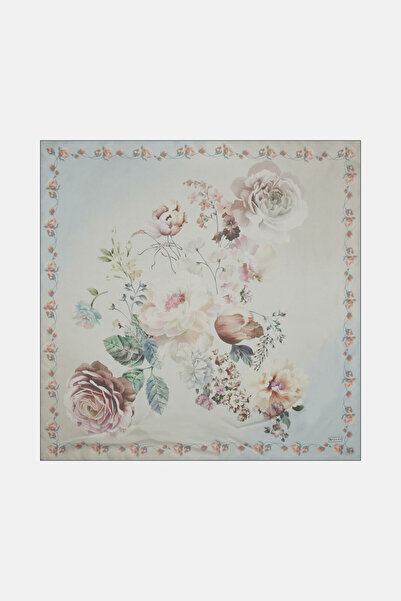 Vakko AÇIK MAVİ ÇIÇEK DESENLI ETAMIN VUAL EŞARP