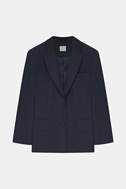 W Collection LACİVERT KIRLANGIÇ YAKA CEKET