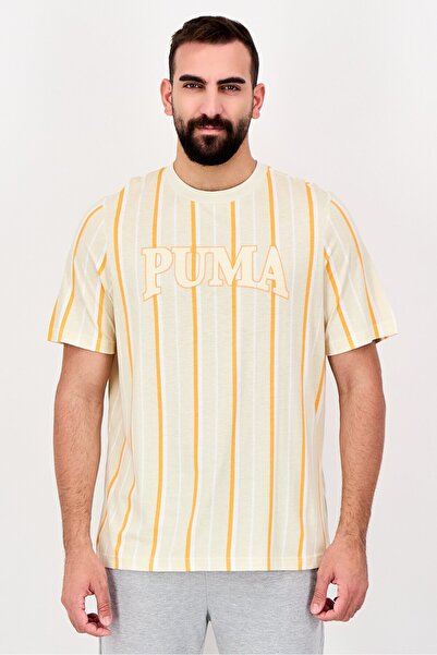 Puma تي شيرت رجالي رياضي بأكمام قصيرة مناسب للأنشطة الخارجية، متعدد الألوان