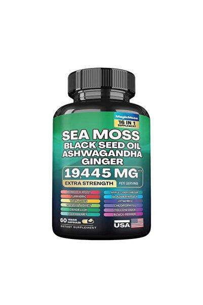 magicmoss Sea Moss 16-in-1 Supplement 19445mg with Black Seed Oil, Ashwagandh...