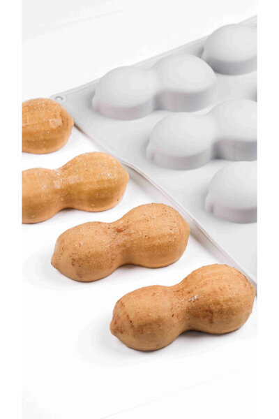 NOVA SİLİKON Silicone 8-Cavity Peanut Cake Mold