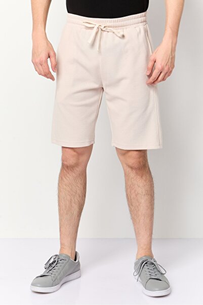 Nautica Jeans Men Solid Basic Shorts, Beige