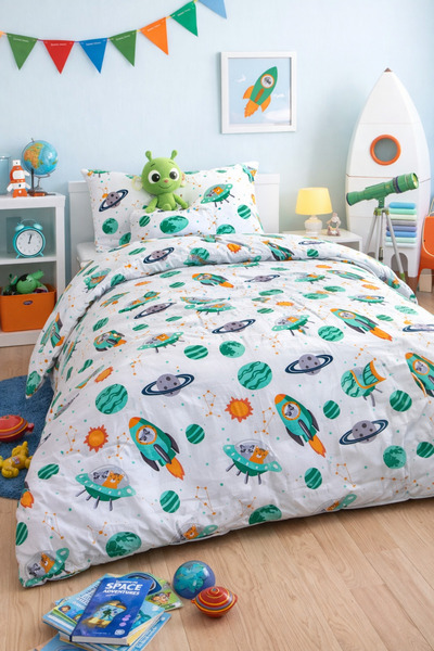 Cottonest Kids Space Duvet Cover + 50X70 Pillowcase |   Soft and Comfortable ...