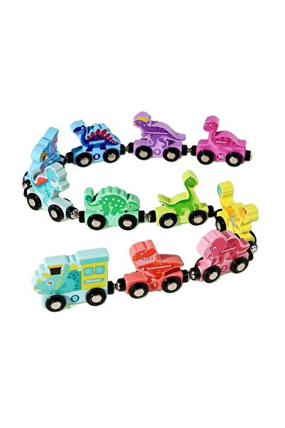 Flippy Magnetic Train, Flippy, Wooden, Dinosaur Model, 10 Animals, +3 Years, ...