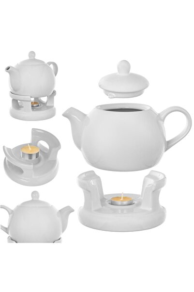 KADAX Ceainic cu încălzitor de ceai 1L, cadou ceramic