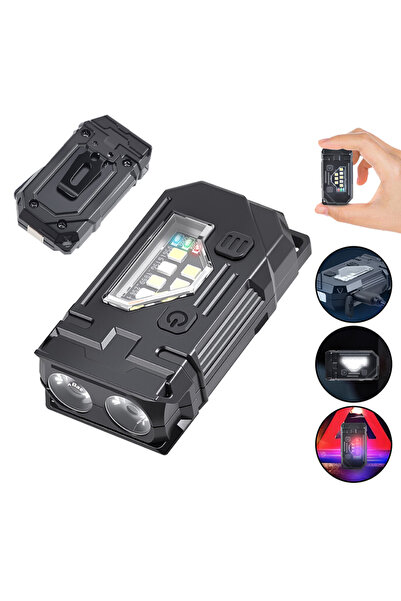 Choice4 black Mini Torch Powerful 550LM EDC Flashlight USB C Rechargeable Por...