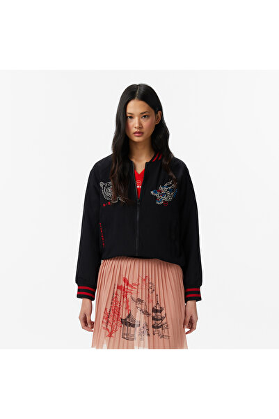 United 4 معطف أسود للنساء من UNITED4 بقصة عادية