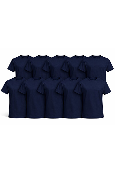 OEM Set 10 Tricouri Bleumarin Bărbați 100% Bumbac, Tricouri Simple Basic Uni,...