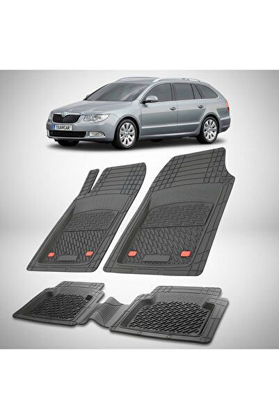 TEAMCAR Συμβατά πατάκια Skoda Superb II Combi 2009-2013 | Μαύρα