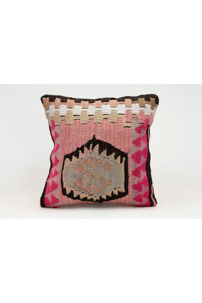 Kilim Whole Sale غطاء وسادة عتيق مصنوع يدويًا من الكليم والصوف مقاس 40x40 سم