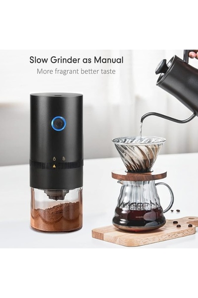 Generic مطحنة حبوب البن، مطحنة سيراميك احترافية قابلة لإعادة الشحن عبر منفذ U...