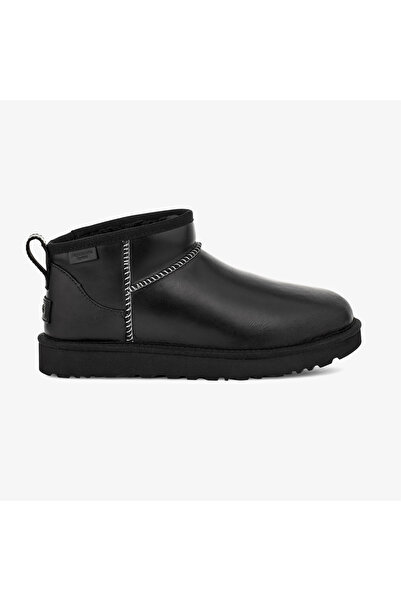 UGG Classic Ultra Mini Leather Regen Kadın Siyah Bot