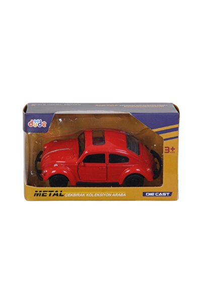 hak-iş oyuncak 10.5 cm Metal Çekbırak Classic Car (Single Wheel Leather m)