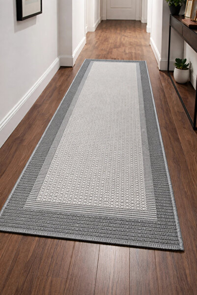 Filizon Mess Modern Dekoratif Yumuşak Dokulu Sisal Halı 3945 Gri Antrasit