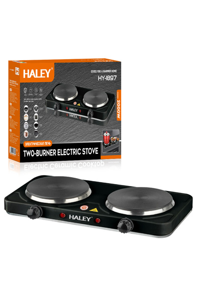 HALEY Plită electrică cu 2 zone de gătit – 2000W, temporizator, protecție la ...