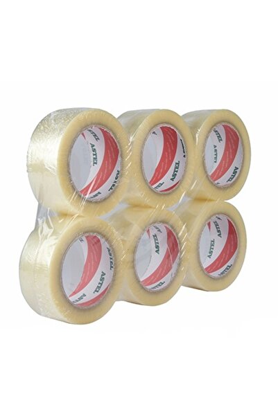 Astel Koli Bandı 1. Kalite Orjinal Şeffaf Ambalaj Bandı 6 Adet