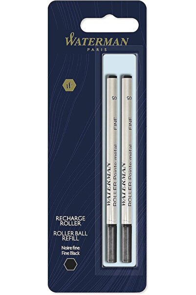 Waterman Rollerball Pen Refill, Fine Point, Black Ink | 2 Count