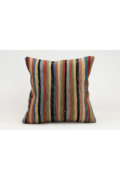 Kilim Whole Sale غطاء وسادة عتيق مصنوع يدويًا من الكليم والصوف مقاس 40x40 سم