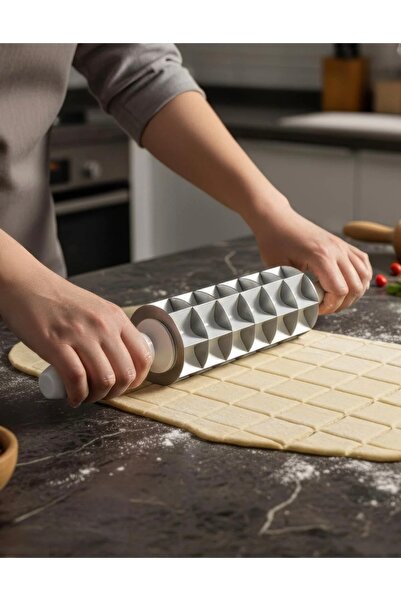 HB LİFE Kare Mantı Merdane Kesme Aparatı | Hamur Kesici Mantı Yapma Aparatı