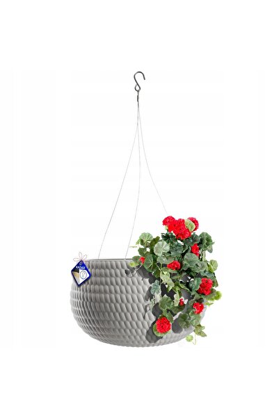 KADAX Ghiveci cu inserție suspendată rotundă pentru balcon și terasă, gri, 29...