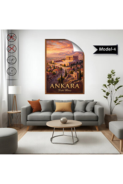 Akıllı Kağıt Türkiye İller Tablo - Poster Ankara (Model-4)