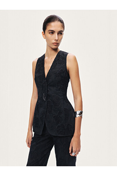 Nocturne Aksesuarlı Brode Detaylı Yelek