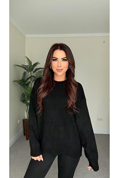 DİDEM GÜLTAKTI Lush Women's Basic Soft Black Knitwear