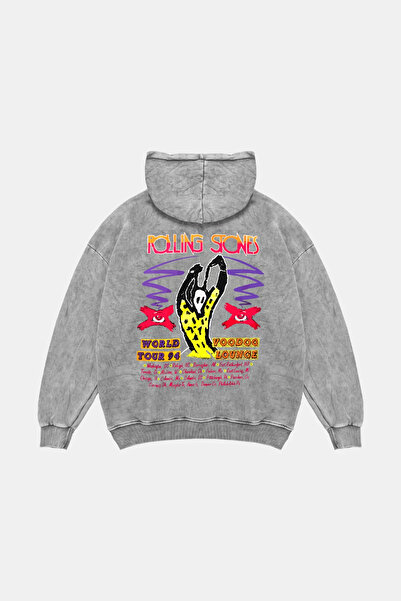 Bak Moda Rolling Stones Voodo Lounge Printed Oversize Unisex Washable White H...