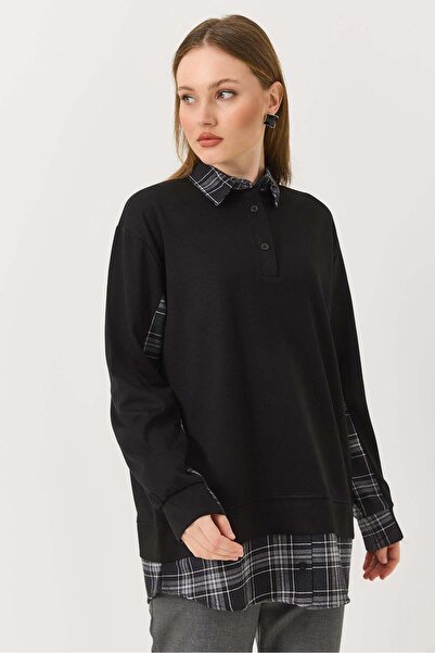 Raneel Kazançlı Alışveriş Women's Plaid detailed oysho fabric shirt tunic
