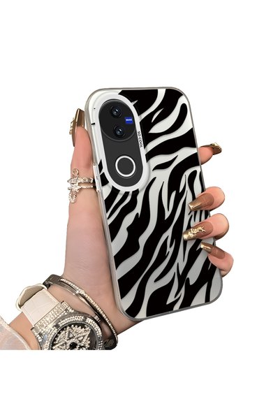 ucuc Vivo V50 Compatible Hard Acrylic Back Silicone Edge Lens Protection Case...