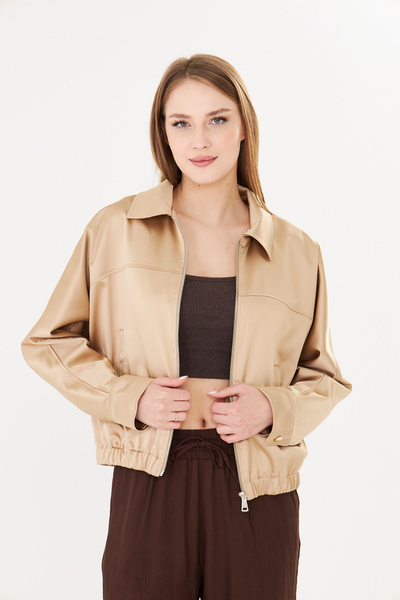 PIQUE Women's coat satin elastic waist women's coat