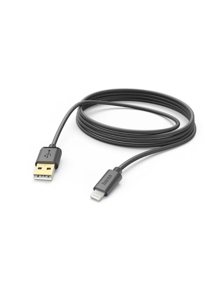 Hama Data cable 201582, USB-A - Lightning, 3 m (Black)