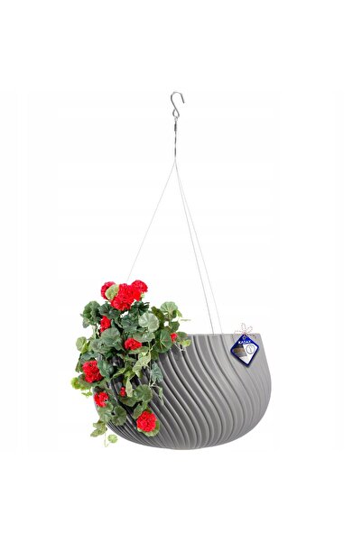 KADAX Ghiveci cu inserție suspendată rotundă pentru balcon și terasă, gri, 29...