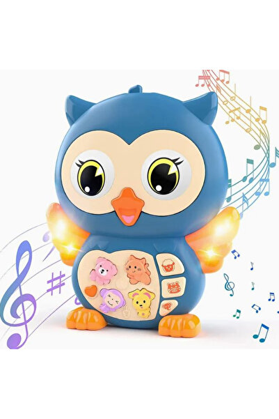 RCO Jucarie Muzicala Interactiva cu Lumini, Bufnita Albastra, 12 luni+