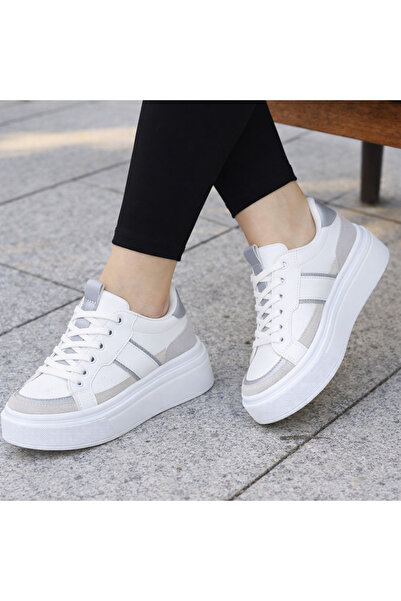 Emax Tendință pentru femei Talpă groasă sneakerși Pantofi sport casual cu șir...