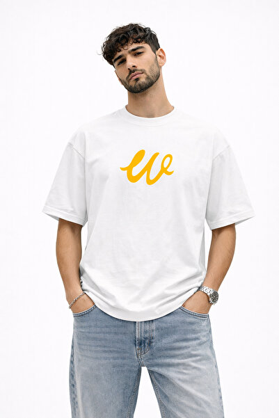 Compostela Unisex Women's Men's W Logo Custom Handwritten Front Printed Overs...
