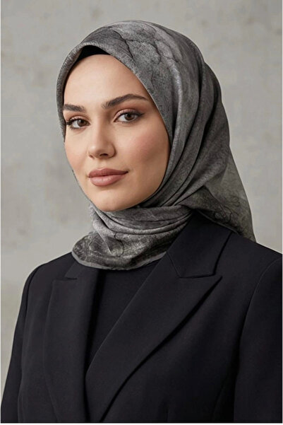 Levidor Tencel Scarf Batik Pattern Gray