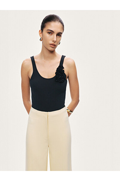 Nocturne Yaka Detaylı Askılı Triko