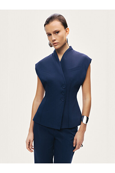 Nocturne Dik Yaka Kruvaze Yelek