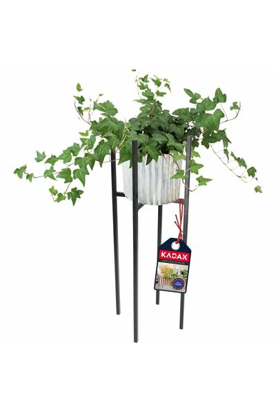 KADAX Suport pentru flori metalic, tip loft, negru, pentru ghivece de plante,...
