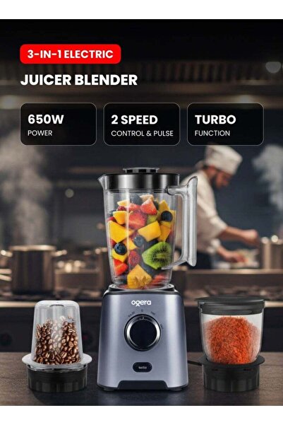 Ogera OG5105BR 3-in-1 Electric Juicer Blender 650W