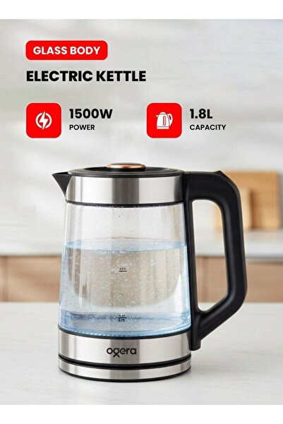 Ogera Glass Body Electric Kettle 1.8L 1500W