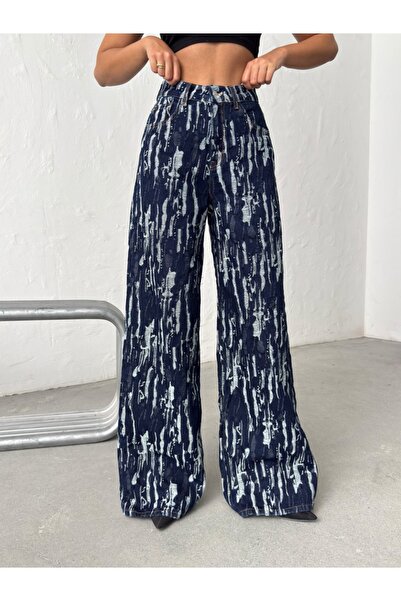 ADAMODA.RO Vintage-style wide-leg jeans