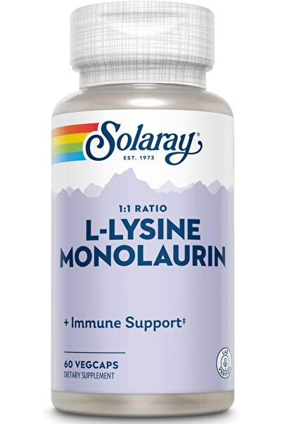 Solaray إل-لايسين مونولورين 1 من سولاراي: مكمل غذائي - 60 كبسولة نباتية