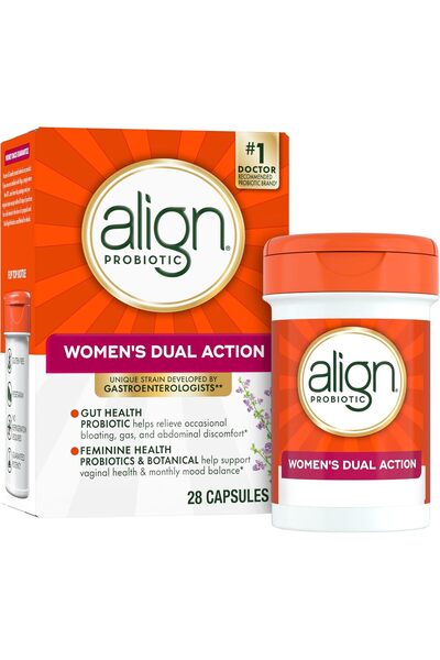 ALIGN بروبيوتيك، بروبيوتيك مزدوج المفعول للنساء، بروبيوتيك متعدد السلالات مع ...